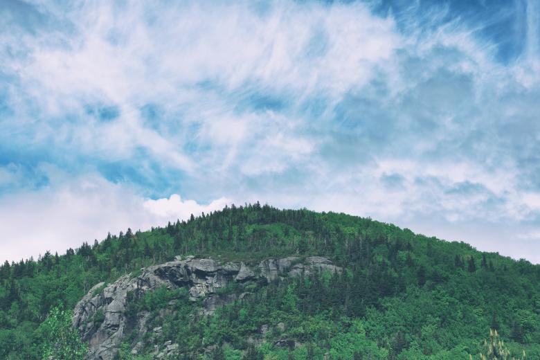 Free stock image of Green Mountain with Blue Sky created by tosovisal
