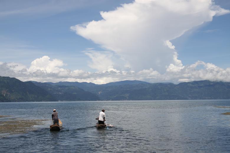 Free stock image of Sailing on Atitlan Lake in Guatemala created by Fabrice Dubesset