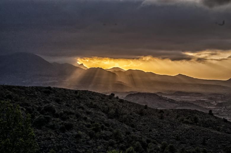 Free stock image of Sunset over the Hills created by Felipe Lopez Ruiz