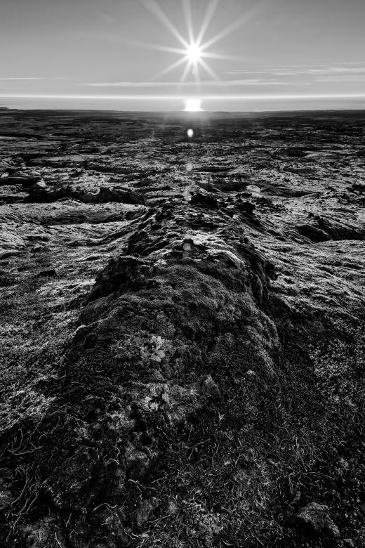 Free stock image of Iceland Sunburst - Black & White created by Nicolas Raymond