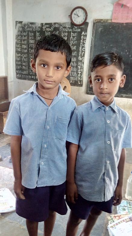 Free stock image of Two boys of first grade created by Kanduri Narasimha Charyulu