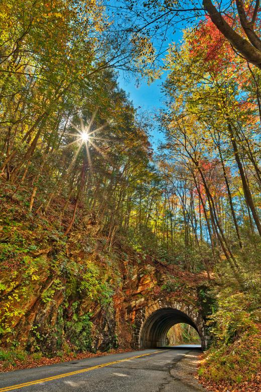 Free stock image of Laurel Creek Sunburst Tunnel created by Nicolas Raymond