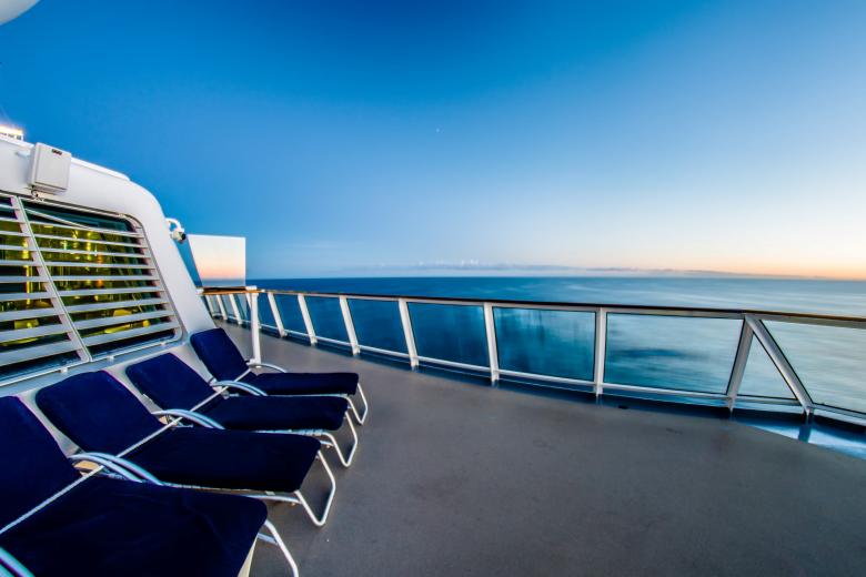 Free stock image of Sunbeds on Cruise Ship created by agphotostock.com