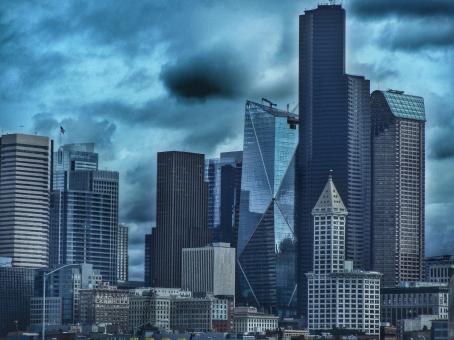 City View with Skyscrapers - Free Stock Photo