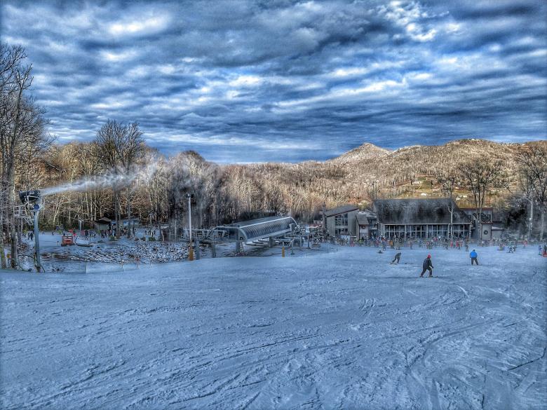 Free stock image of People Skiing on Mountain in Winter created by agphotostock.com