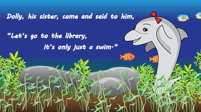 Free stock image of Dancing Dolphin Illustration created by Upekha Vandebona