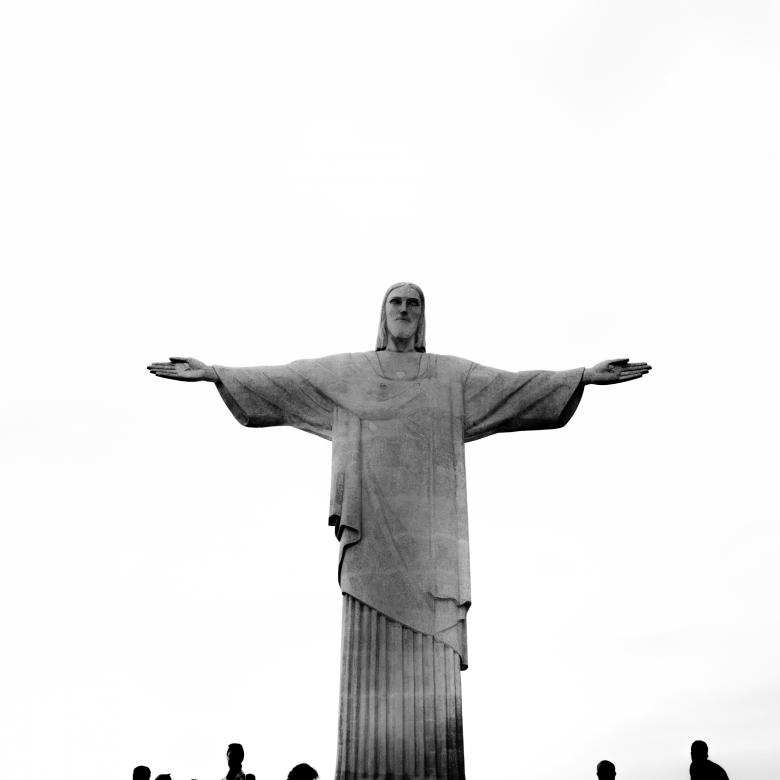 Free stock image of Christ the Redeemer (Black-and-White) created by Batu Berk
