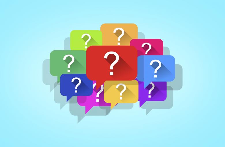 Free stock image of  Interrogation Marks Inside Speech Bubbles - Blue Background created by Jack Moreh