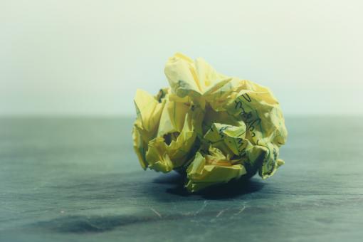 Crumbled Yellow Paper - Free Stock Photo