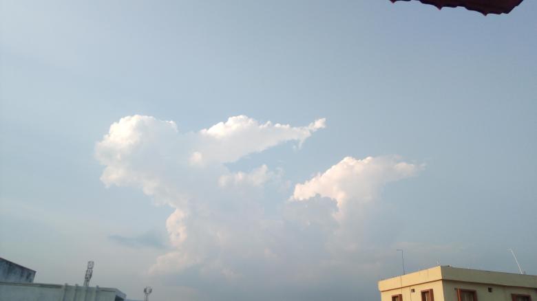 Free stock image of Shapes in the Sky created by k sangeeta