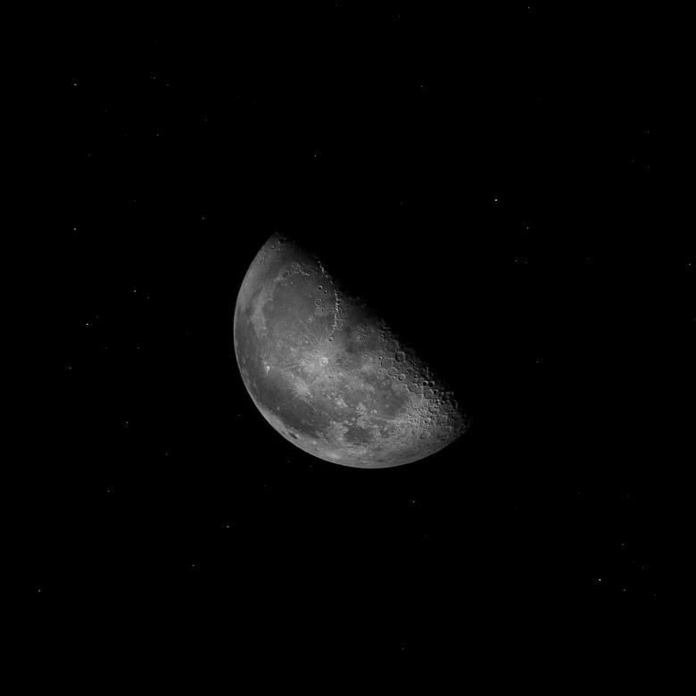 Free stock image of Half Moon with Stars created by Alex Andrews