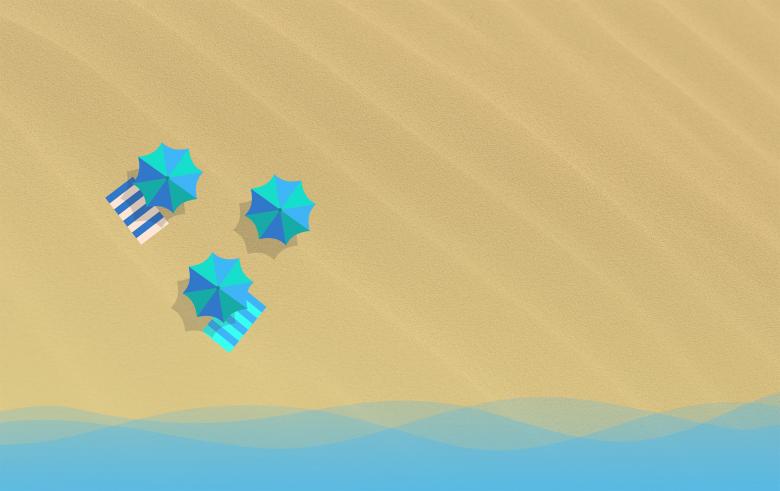 Free stock image of On the Beach Concept - Parasols - With Copyspace created by Jack Moreh