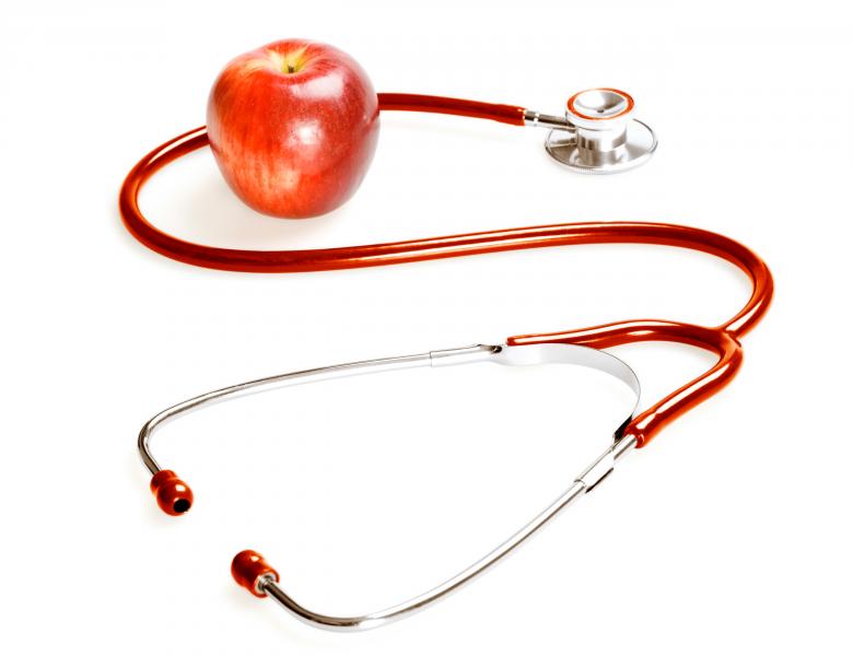 Free stock image of Apple and Red Stethoscope created by 2happy