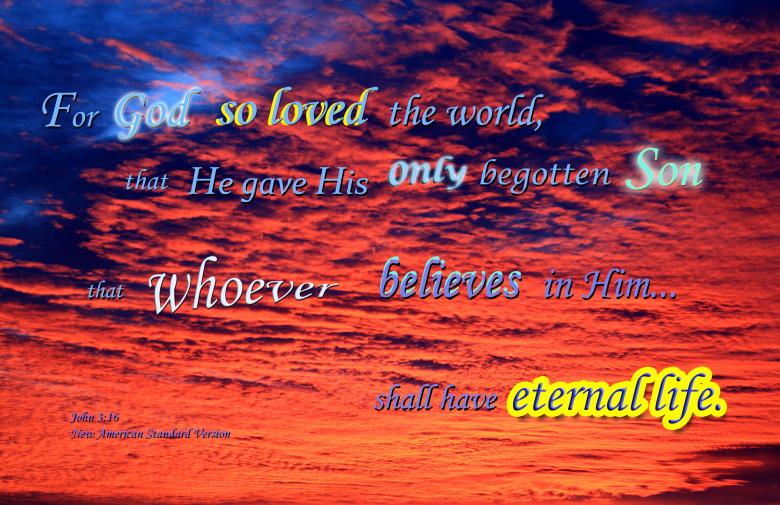 Free stock image of God So Loved Us created by DFNatureAwed