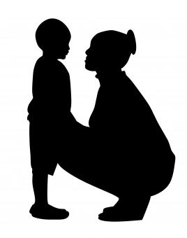 Mother and Son Silhouette - Free Stock Photo