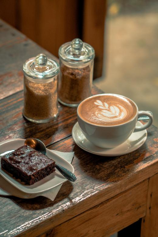 Free stock image of Coffee & Brownie created by Adam McIntyre