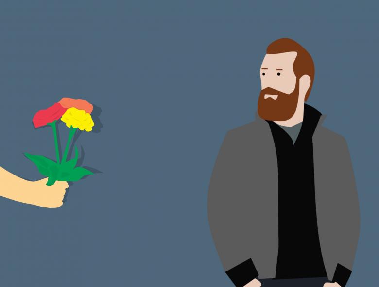 Free stock image of Giving Flowers Illustration created by mohamed hassan