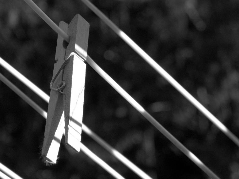 Free stock image of Black & White Clothespin on Clothesline created by Lindy Thibodaux