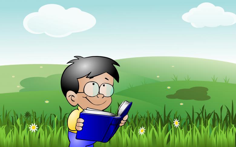 Free stock image of Kid reading outdoor created by mohamed hassan