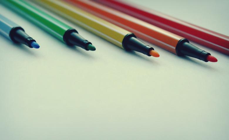 Free stock image of Five bright felt tip pens created by NomeVizualizzato