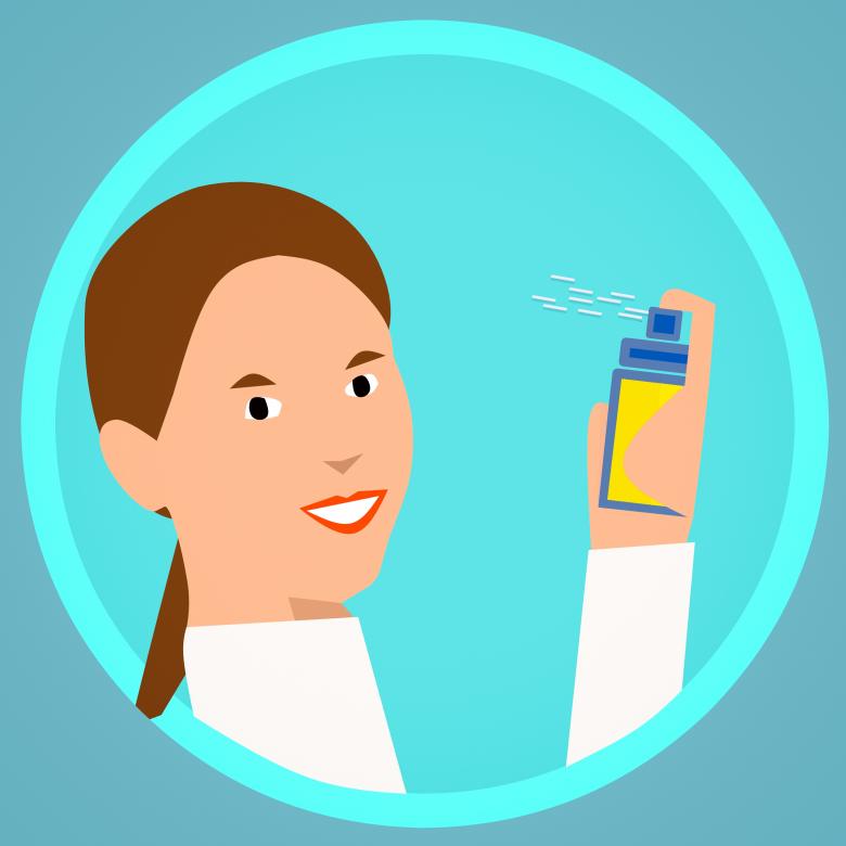 Free stock image of Woman Using Spray created by mohamed hassan