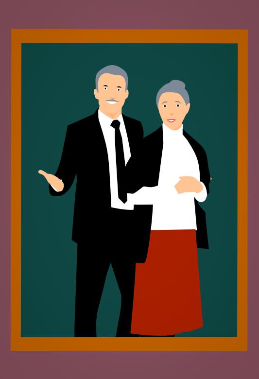Free stock image of Grandparents Illustration created by mohamed hassan