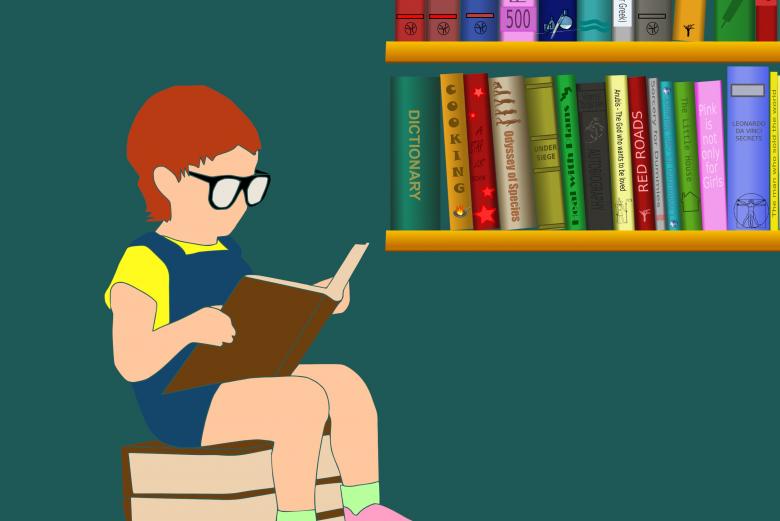 Free stock image of Child Reading Illustration created by mohamed hassan
