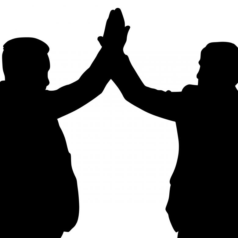 Free stock image of High Five Silhouette created by mohamed hassan