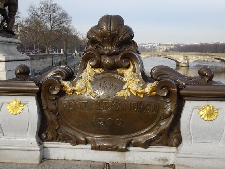 Free stock image of Bronze sculpture on bridge Alexander III created by GAIMARD Jacques