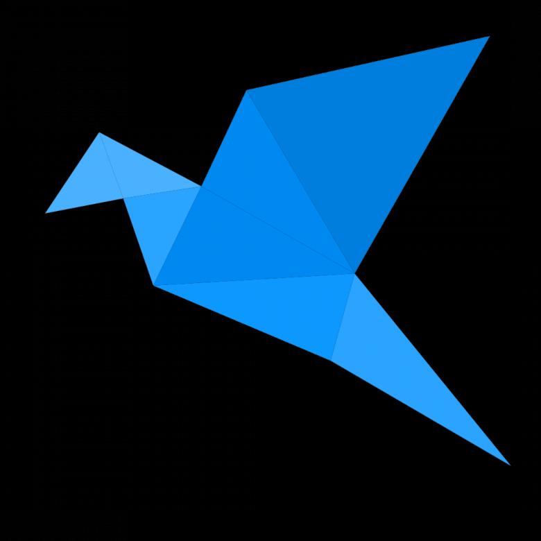 Free stock image of Blue Polygonal Bird created by Helen