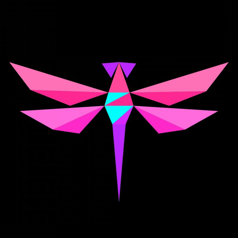 Free stock image of Pink Polygonal Dragonfly created by Helen