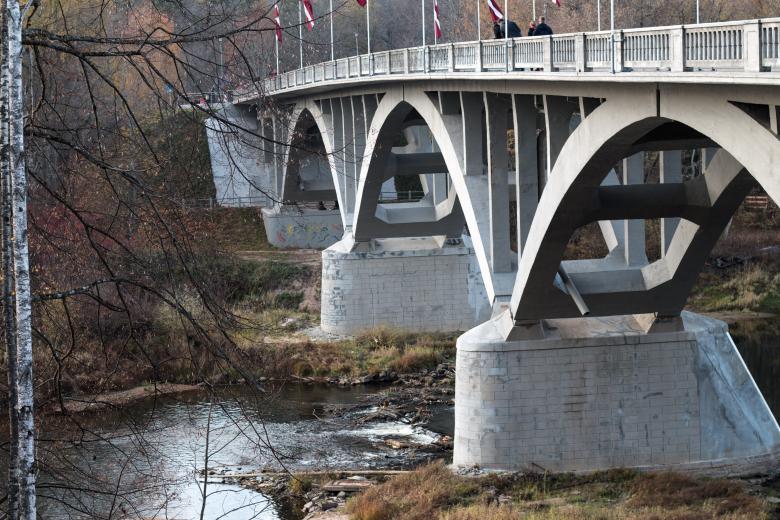 Free stock image of A bridge over river created by Janis Urtans