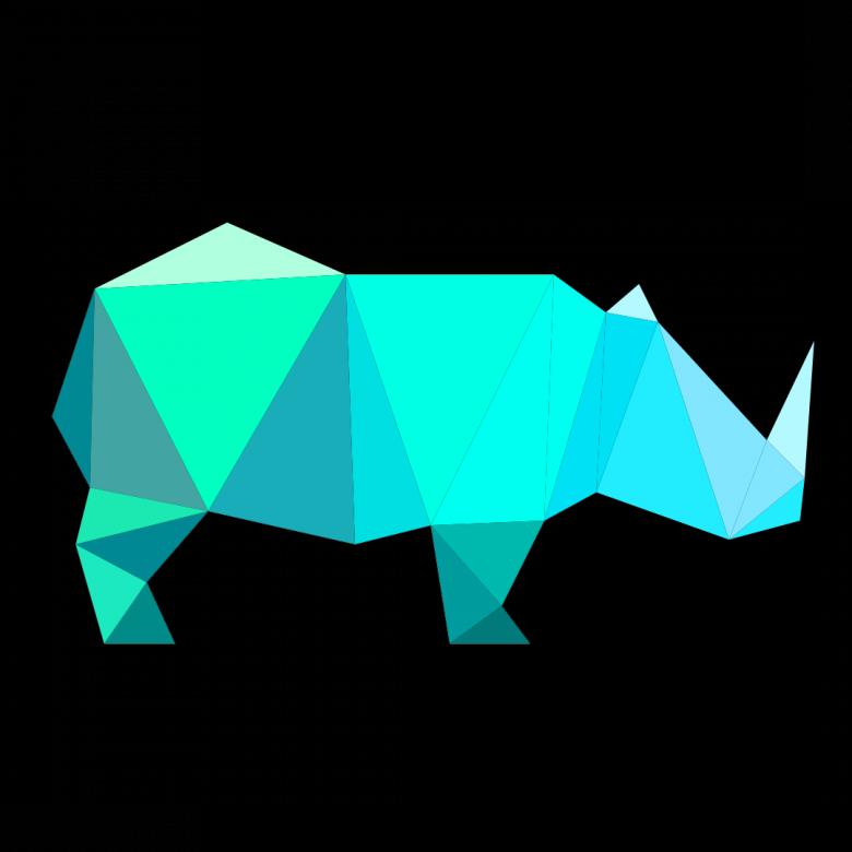 Free stock image of Polygonal Rhinoceros created by Helen