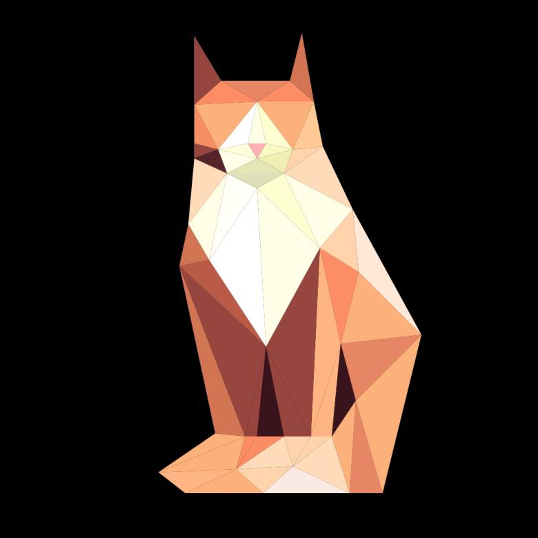 Free stock image of Polygonal Cat Design created by Helen