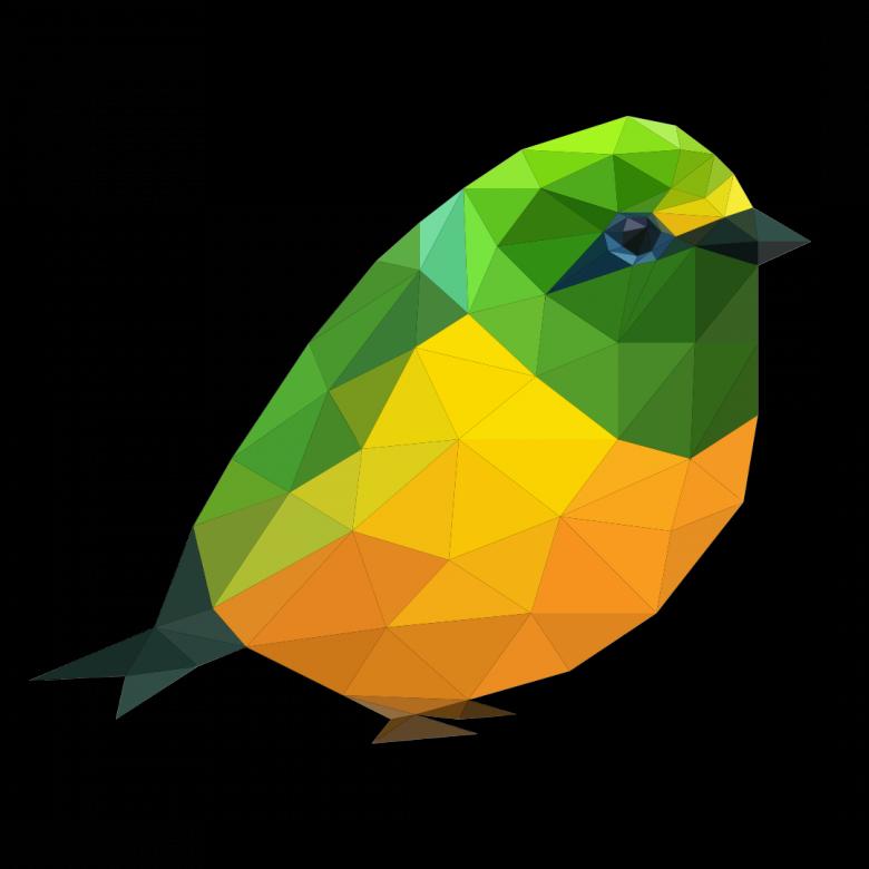 Free stock image of Polygonal Green and Yellow Bird created by Helen