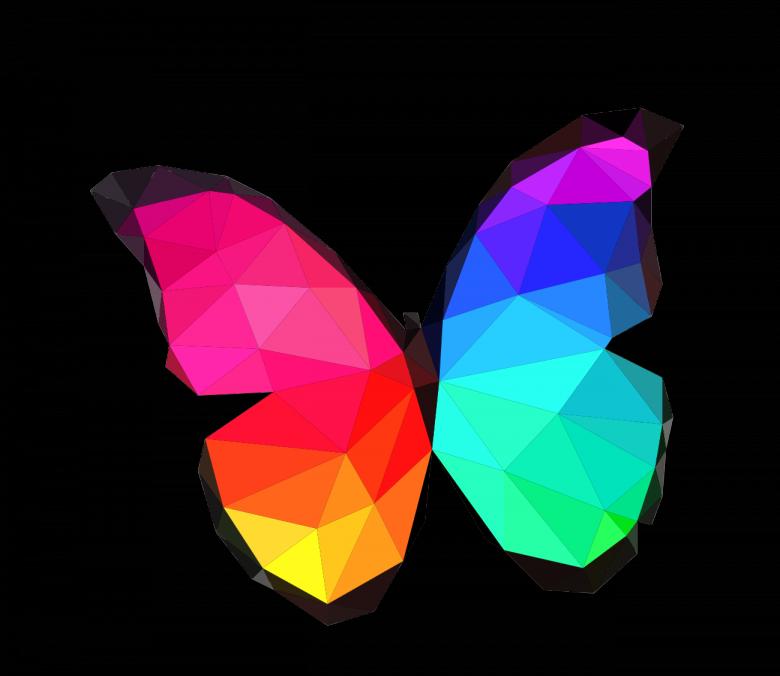 Free stock image of Polygonal Butterfly created by Helen
