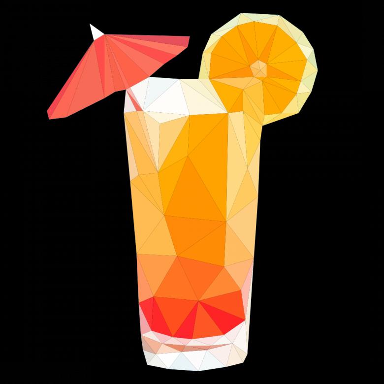 Free stock image of Polygonal Orange Cocktail created by Helen