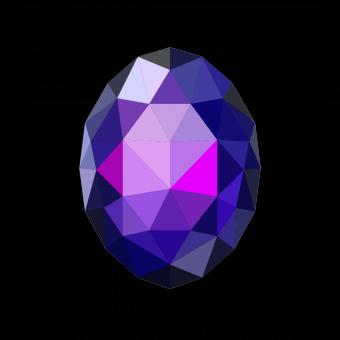 Purple Polygonal Crystal - Free Stock Photo