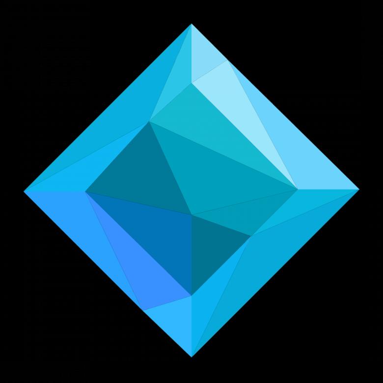 Free stock image of Blue Square Polygonal Crystal created by Helen