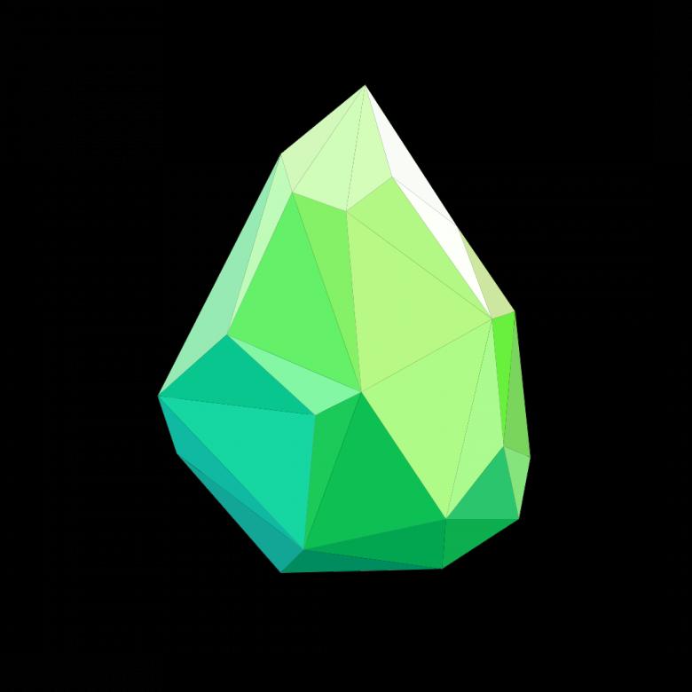 Free stock image of Polygonal Turquoise Crystal created by Helen