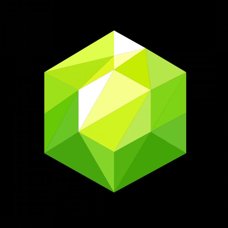 Free stock image of Polygonal Green Crystal created by Helen