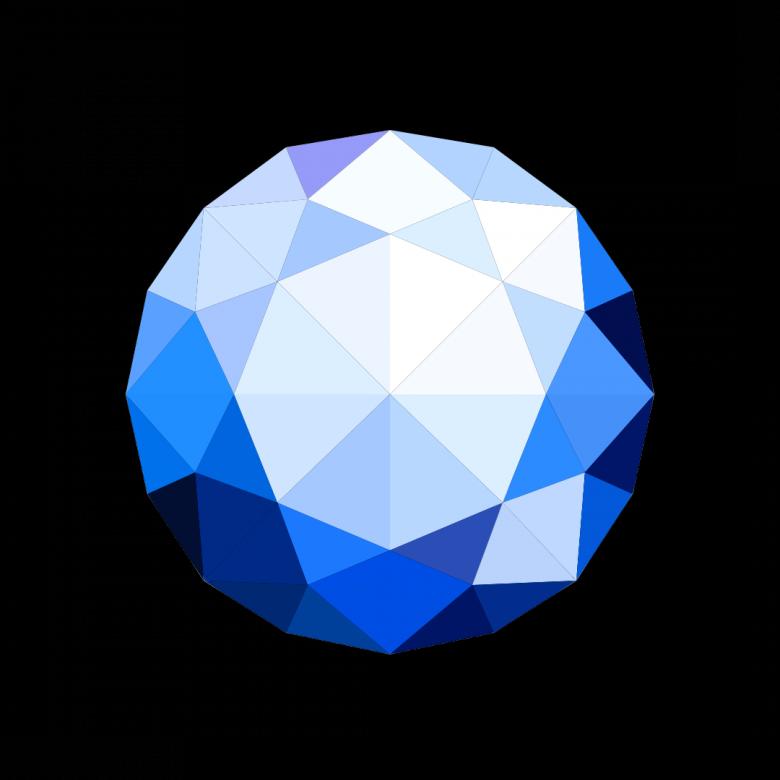 Free stock image of Polygonal Blue Rounded Crystal created by Helen