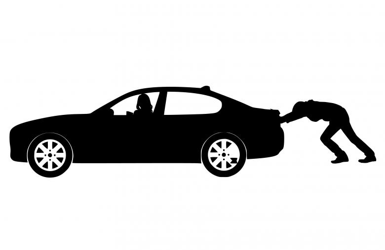 Free stock image of Pushing Car Silhouette created by mohamed hassan
