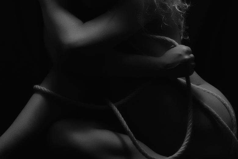 Free stock image of Body and Ropes - Black and White created by Alexander Krivitskiy