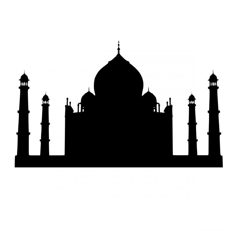 Free stock image of Taj Mahal Silhouette created by mohamed hassan