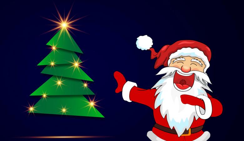Free stock image of Christmas Tree and Santa Claus created by mohamed hassan