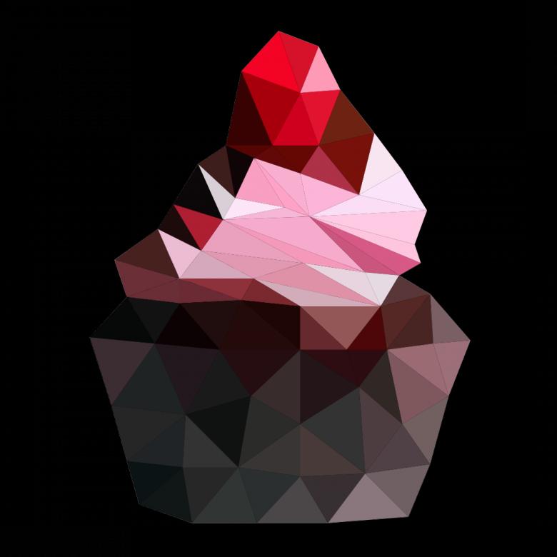 Free stock image of Polygonal Cupcake created by Helen