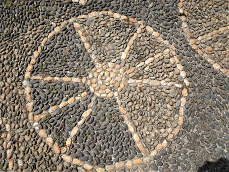 Free Stock Photo of Pebble pavement texture