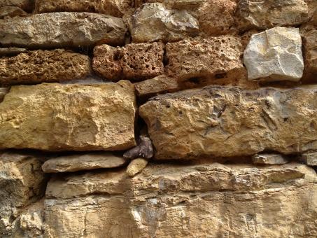 Free Stock Photo of Different stone wall texture