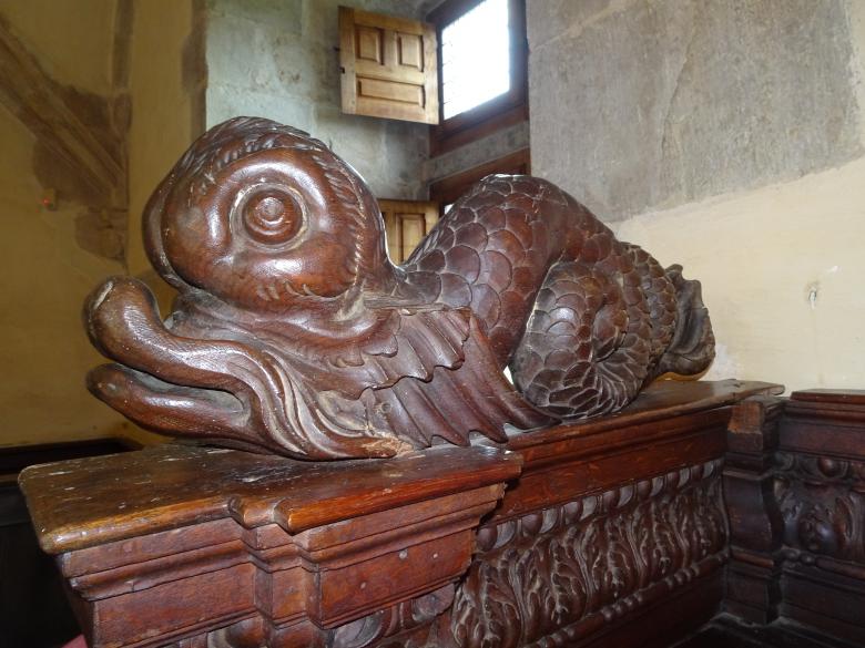 Free stock image of Mythological wood creature inside a church (evil?) created by GAIMARD Jacques